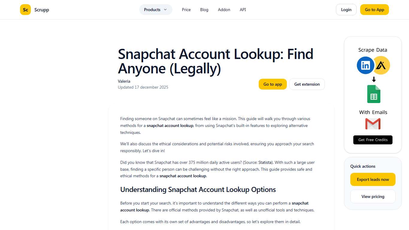 Snapchat Account Lookup: Find Anyone (Legally)